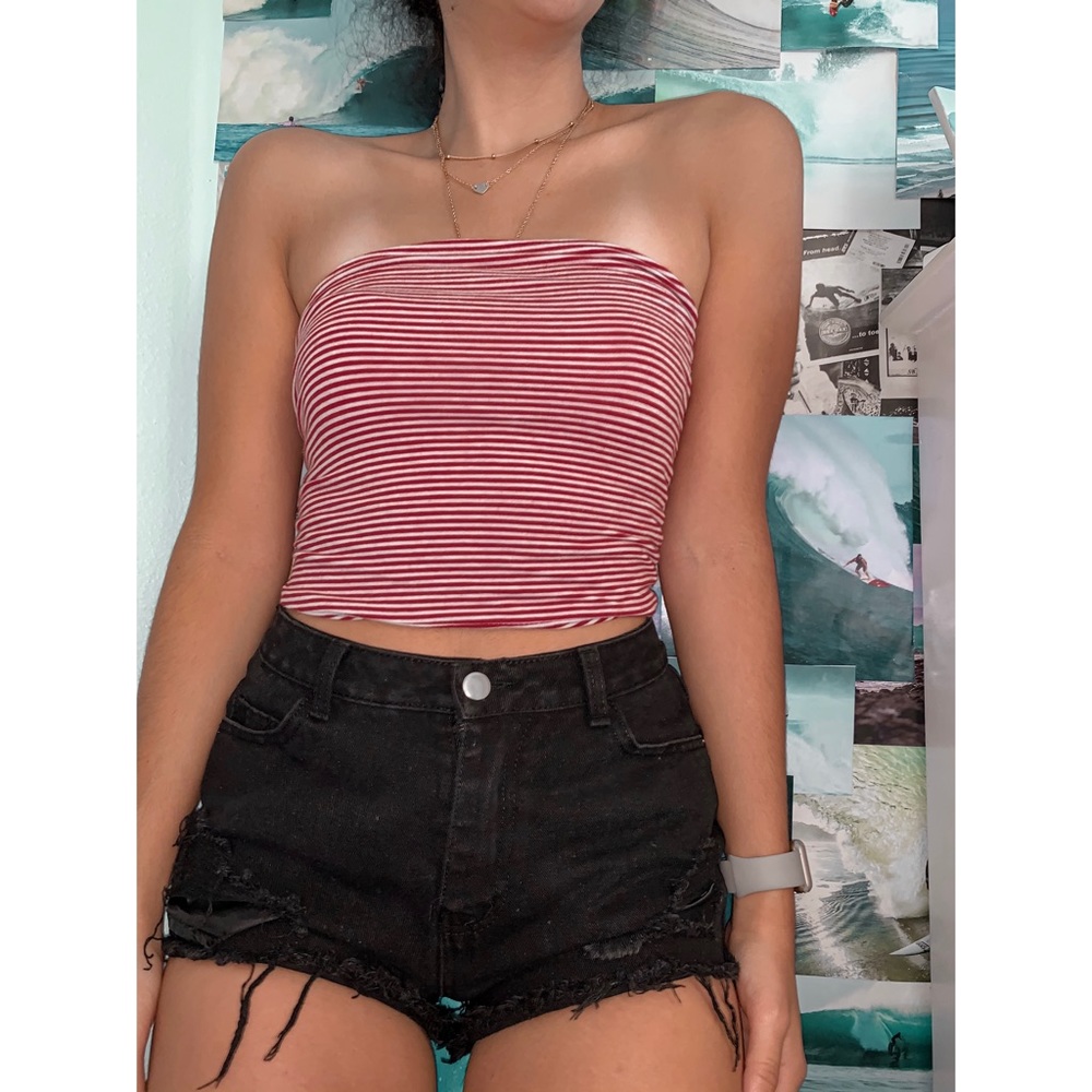 Striped Brandy Melville Tube Top
